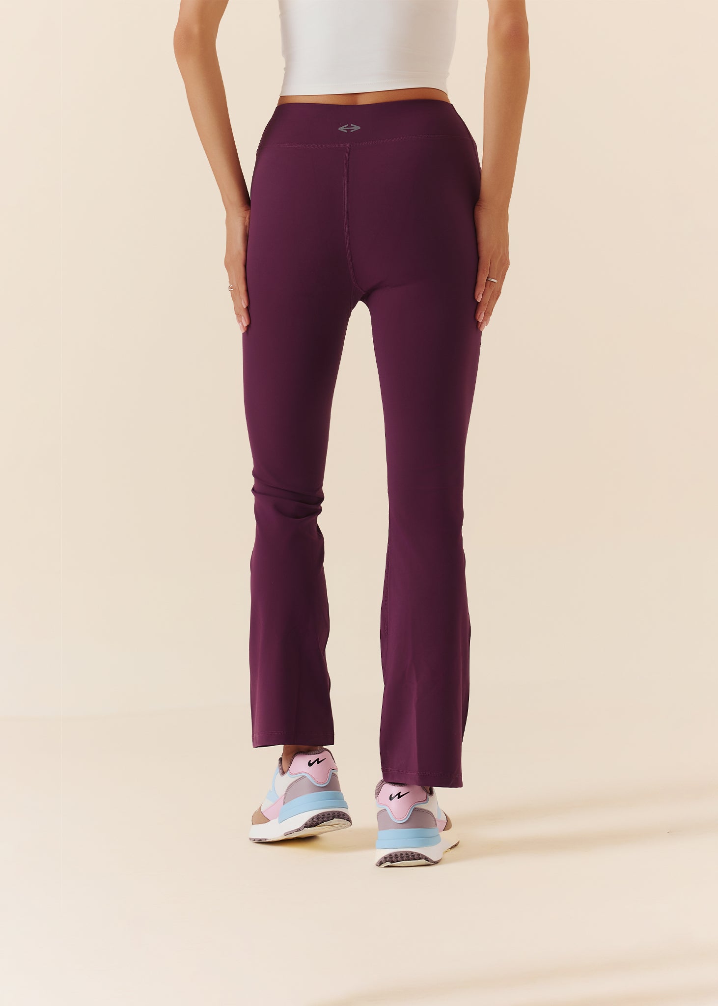 Women Gym Flare Pants - Maroon - 6