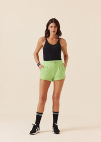 Women Pocket Workout Shorts - Pear green - 2