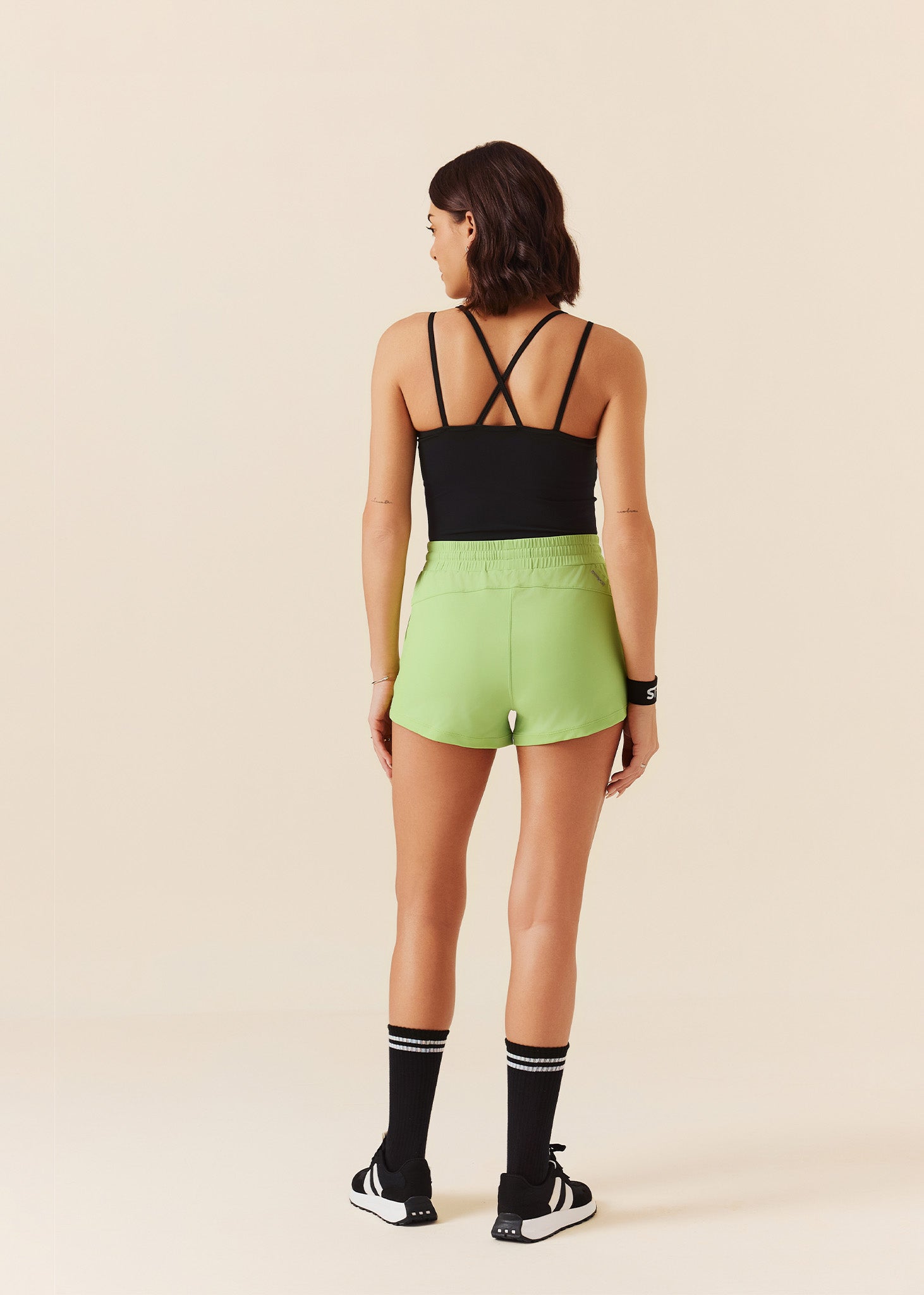 Women Pocket Workout Shorts - Pear green - 6
