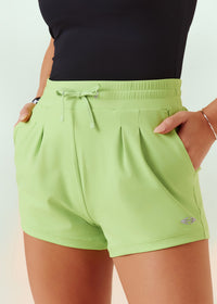Women Pocket Workout Shorts - Pear green - 7