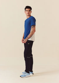 Men Color Block Gym T-Shirt - Doger Blue - 4