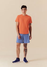 Men Dual Zip Pocket Shorts - Slate Blue - 2