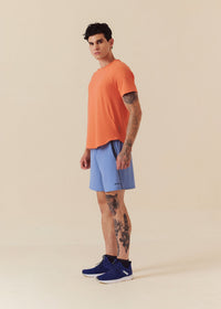 Men Dual Zip Pocket Shorts - Slate Blue - 4