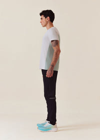 Men Color Block Gym T-Shirt - Silver Grey - 4