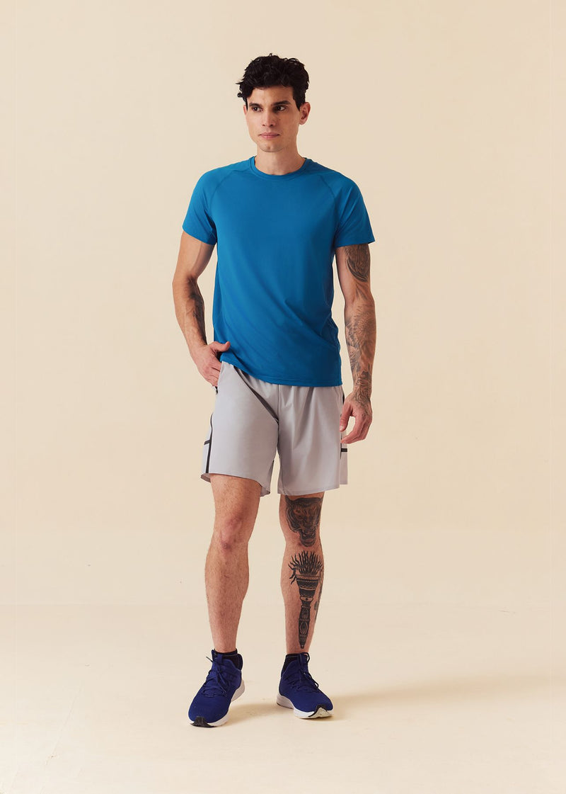 Men Mesh Gym T-Shirt - Marine Teal