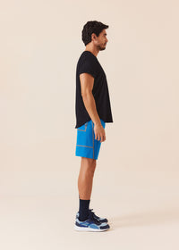 Men Multi-Pocket Gym Shorts - Royal Blue - 4