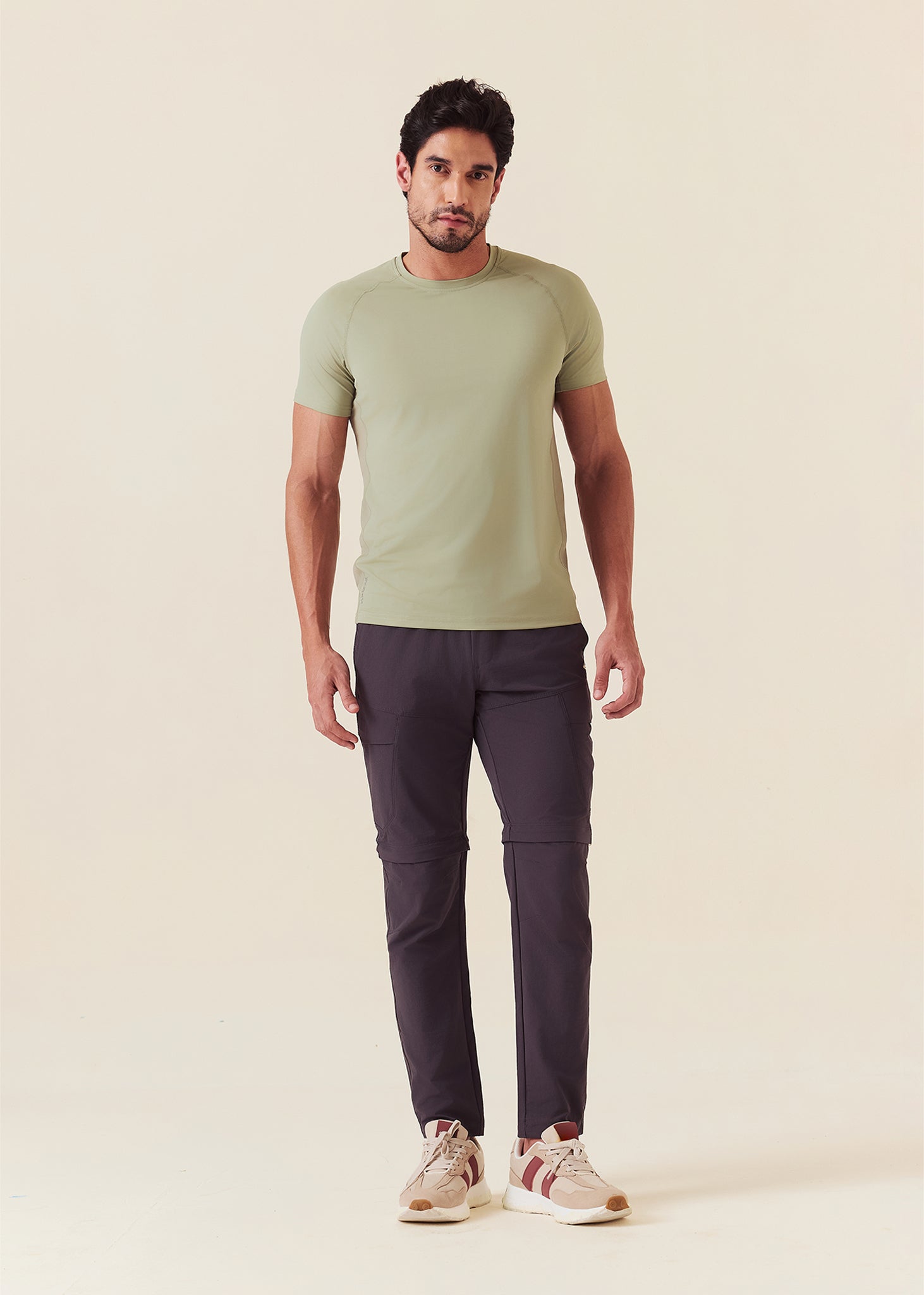 Men Mesh Gym T-Shirt - Fawn Green - 2