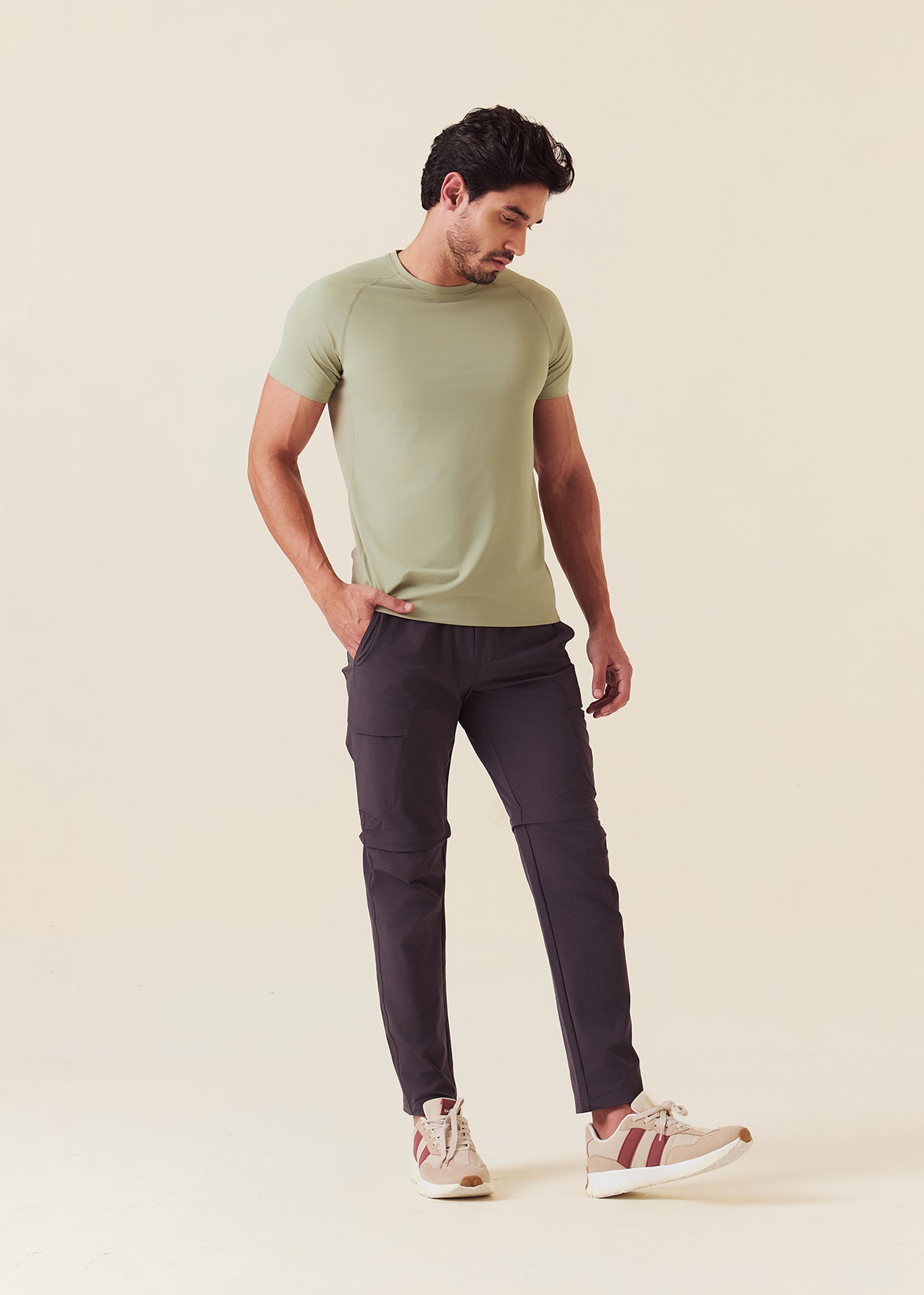 Men Mesh Gym T-Shirt - Fawn Green - 5