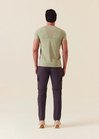 Men Mesh Gym T-Shirt - Fawn Green - 4