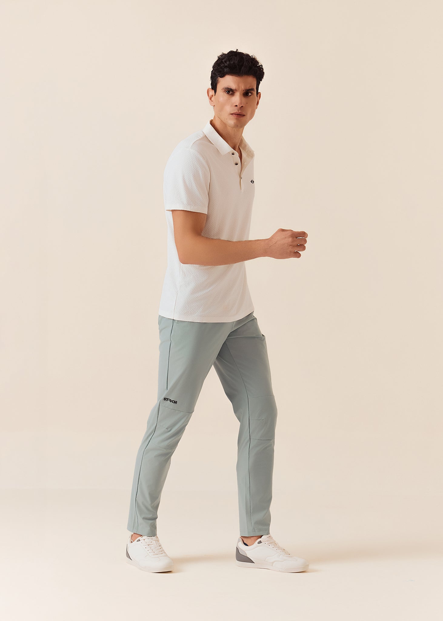 Men Zip Pocket Gym Pants - Sage Green - 4
