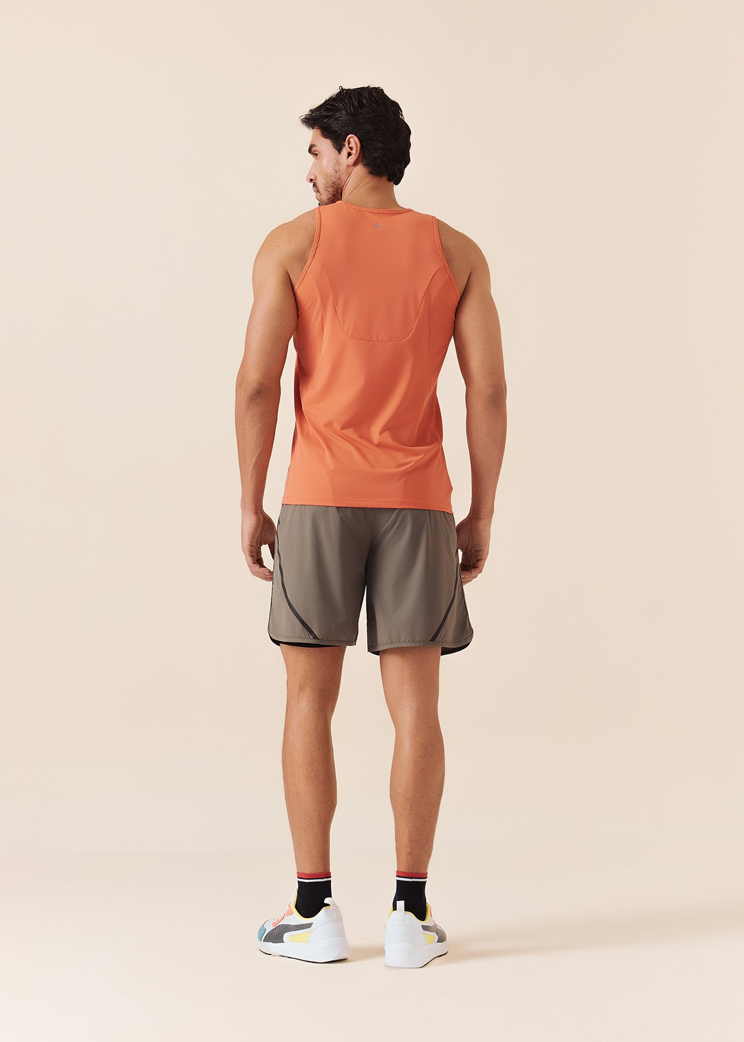 Men Breathable Active Shorts - Dusty Olive - 3