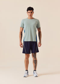 Men Color Block Gym T-Shirt - Grey Sage - 5