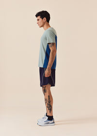 Men Color Block Gym T-Shirt - Grey Sage - 6