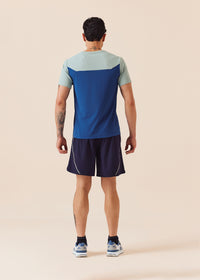 Men Color Block Gym T-Shirt - Grey Sage - 2
