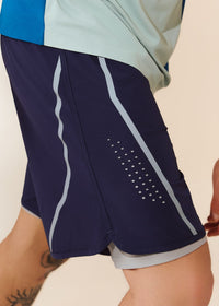Men Breathable Active Shorts - Midnight Blue - 2
