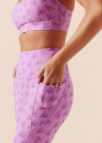 Women Comfort Fit Leggings - Orchid Pink - 7