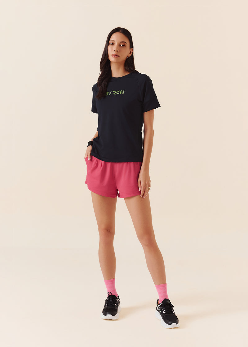 Womens Pocket Workout Leggings - Raspherry