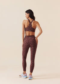 Women Comfort Fit Leggings - Raisin Brown - 6