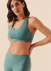 Women Breathable Racerback Bra - Vine Green - 7