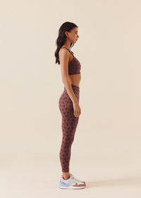 Women Comfort Fit Leggings - Raisin Brown - 5