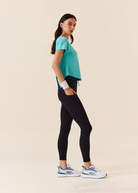 Women V-Back Tie Top - Turquoise - 4