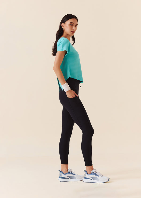 Women V-Back Tie Top - Turquoise - 4