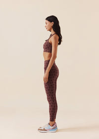 Women Comfort Fit Leggings - Raisin Brown - 4