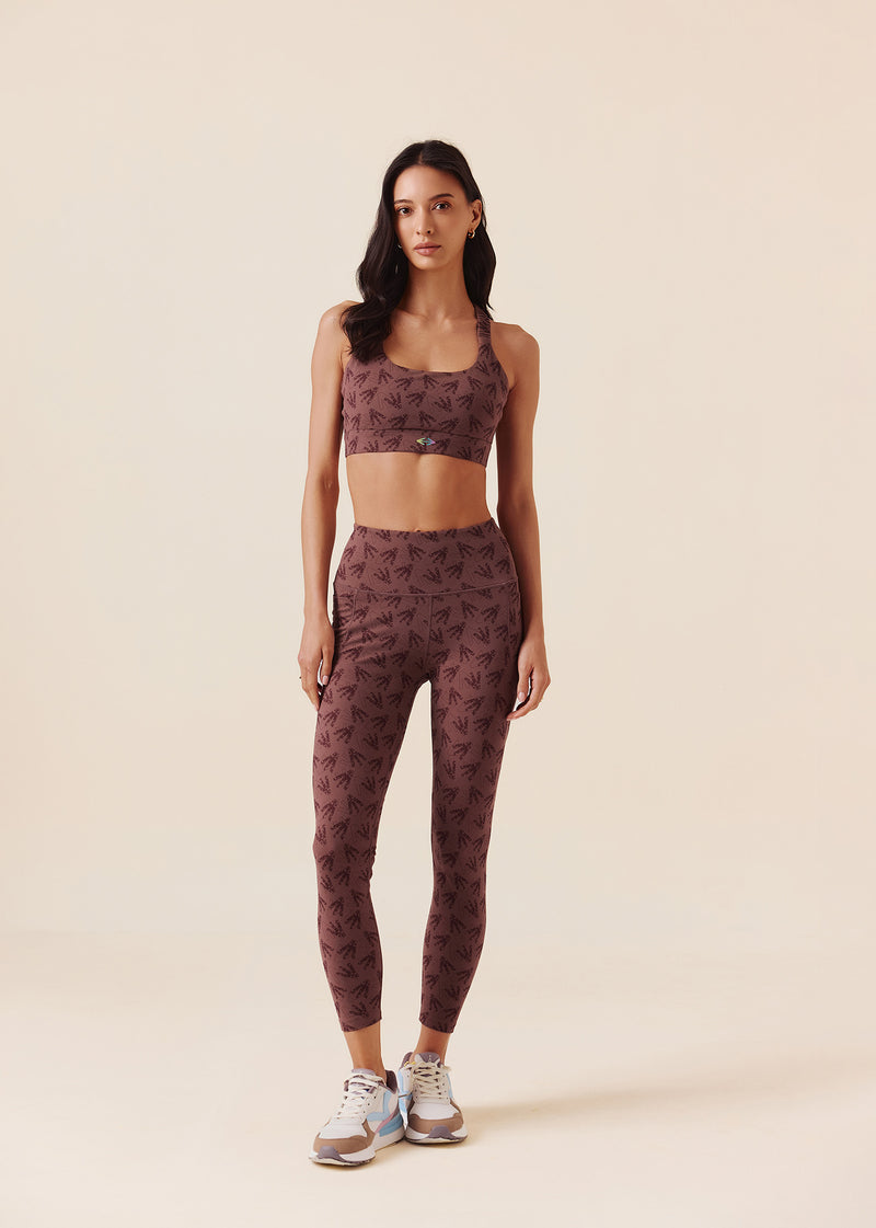Womens Comfort Fit Leggings - Raisin Brown
