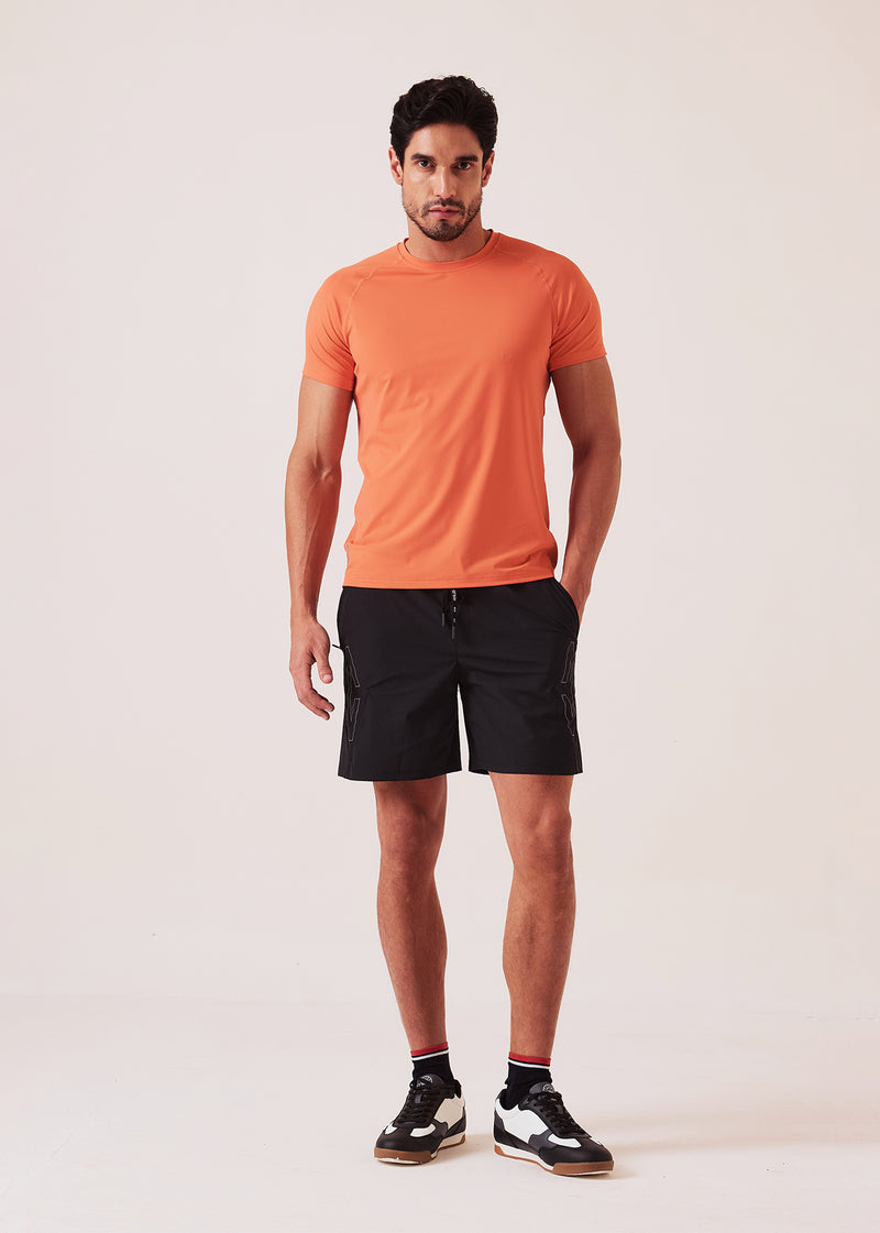 Men Mesh Gym T-Shirt - Coral