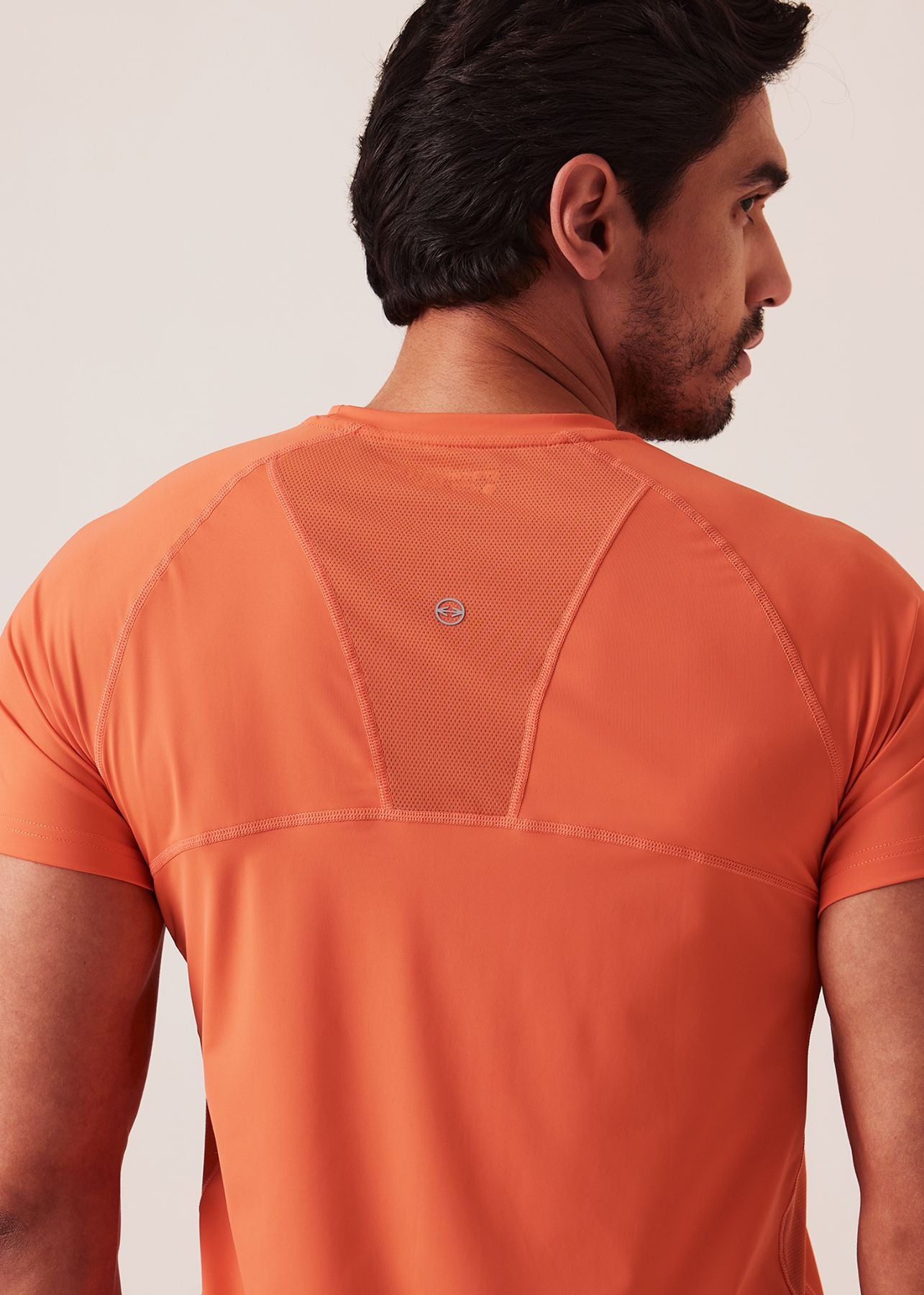 Mens Mesh Gym T-Shirt - Coral - S