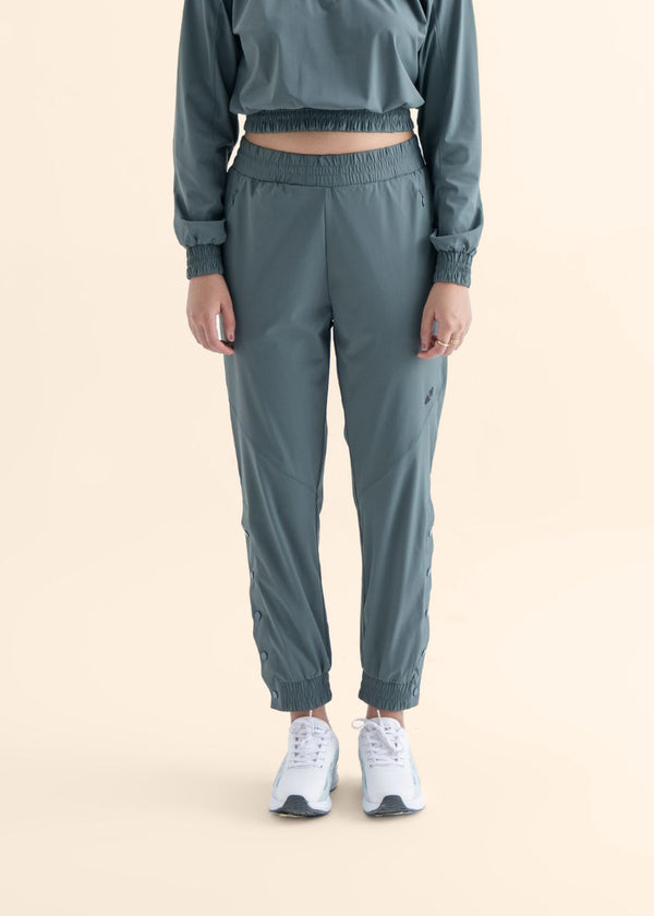 Play Core Snap Botton Track Pants - Balsam Green - 1