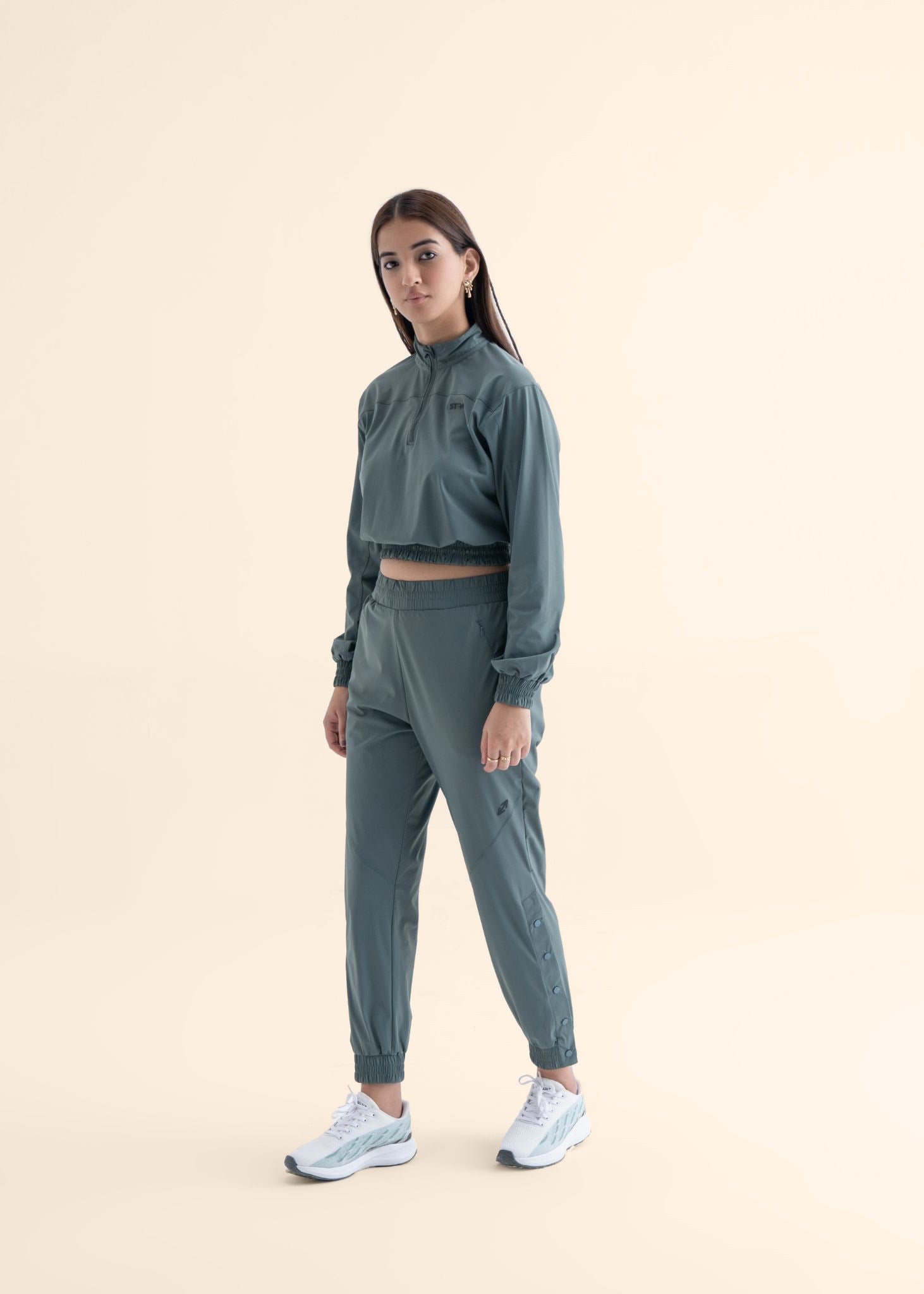 Play Core Snap Botton Track Pants - Balsam Green - 5