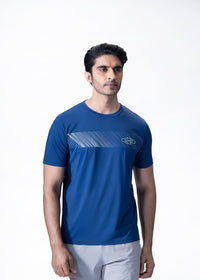 Men Slim Fit Tshirt Navy Blue - 1