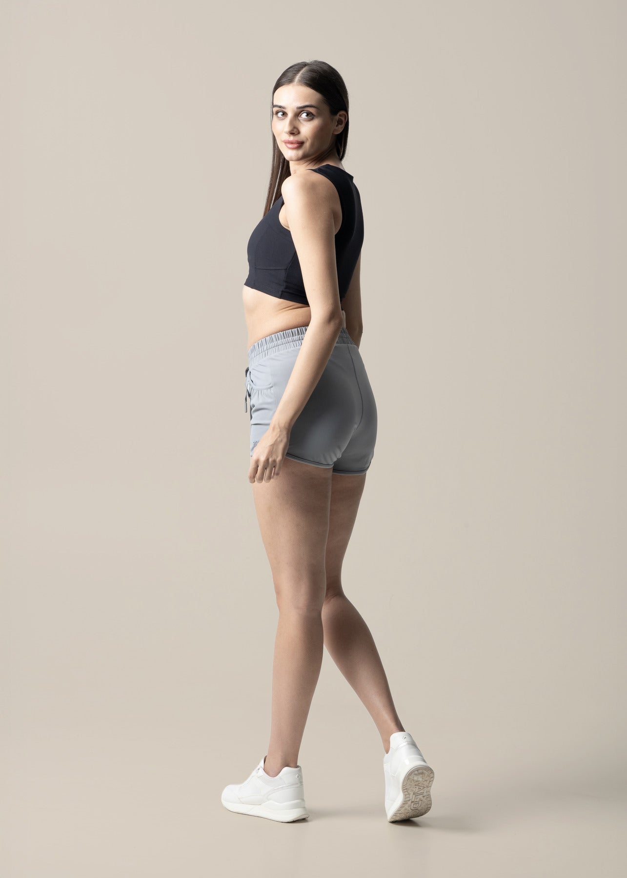 StrchFlex Fitted Shorts - Ice Grey