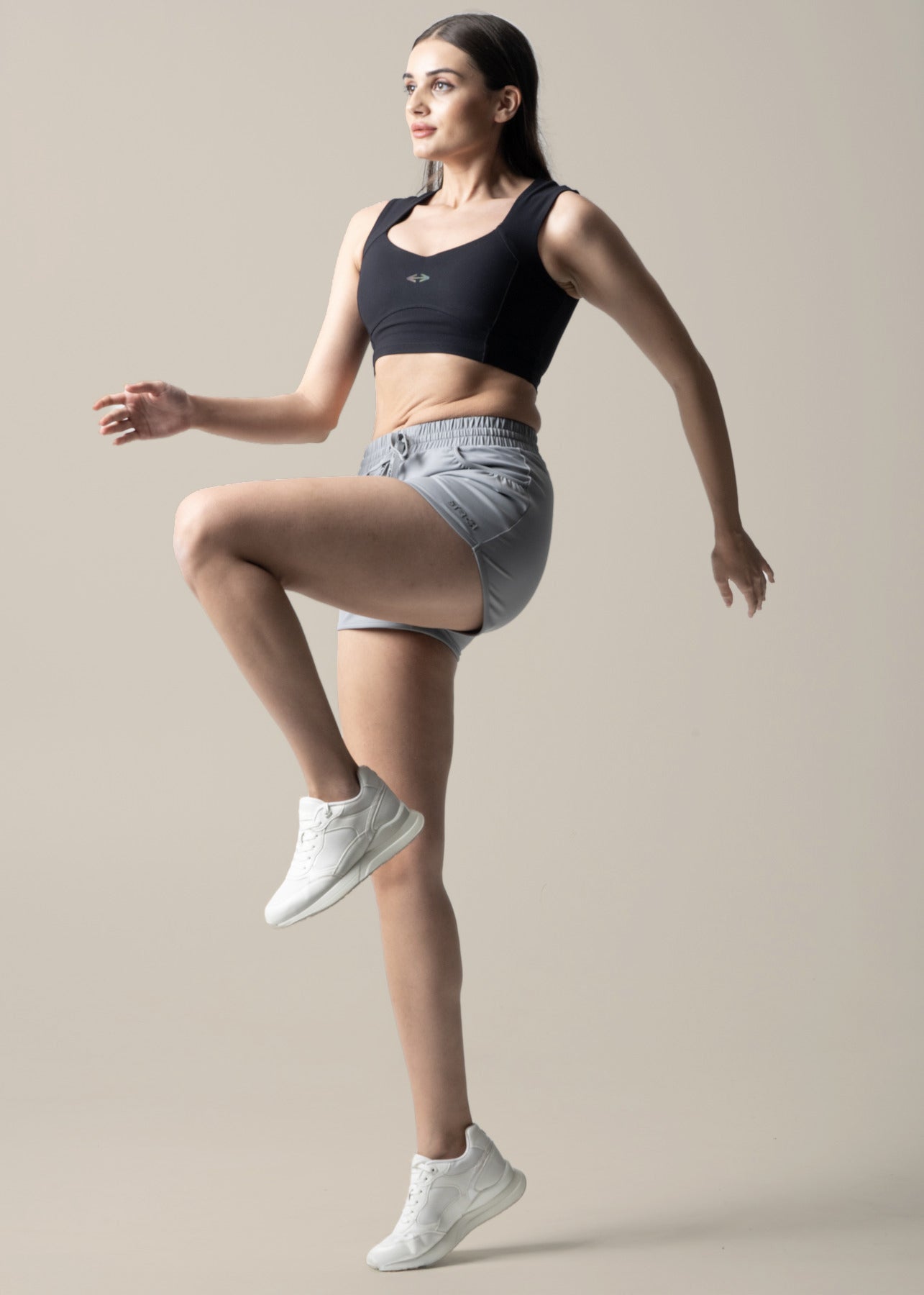 StrchFlex Fitted Shorts - Ice Grey