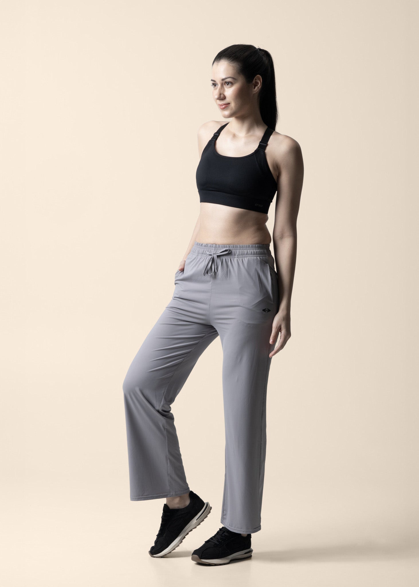 Women Straight Fit Pants - Purple Grey