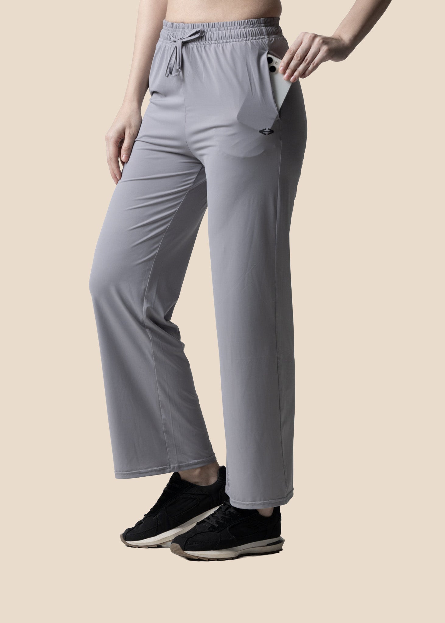 Women Straight Fit Pants - Purple Grey