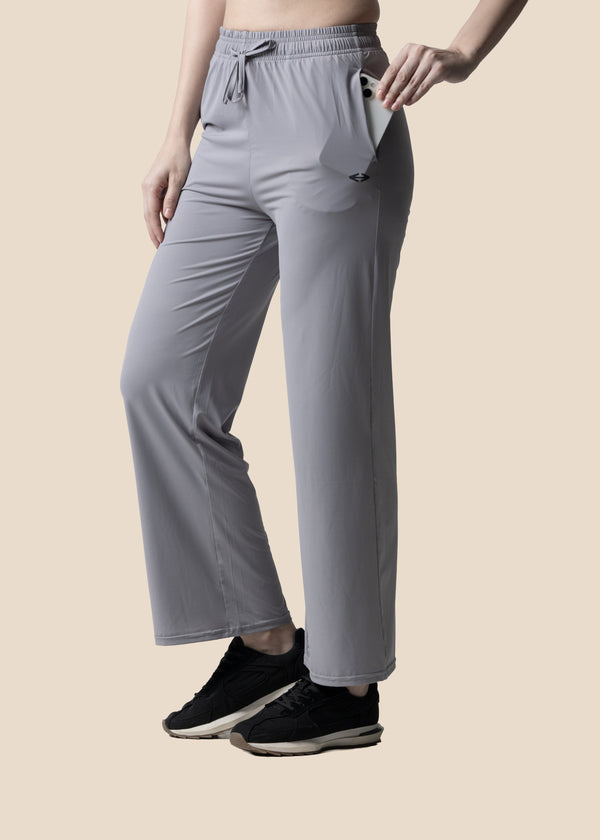 Women Straight Fit Pants - Purple Grey - 1