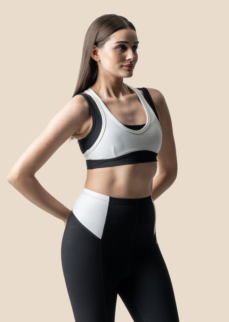 Strch Flex Double Up Sports Bra - Black