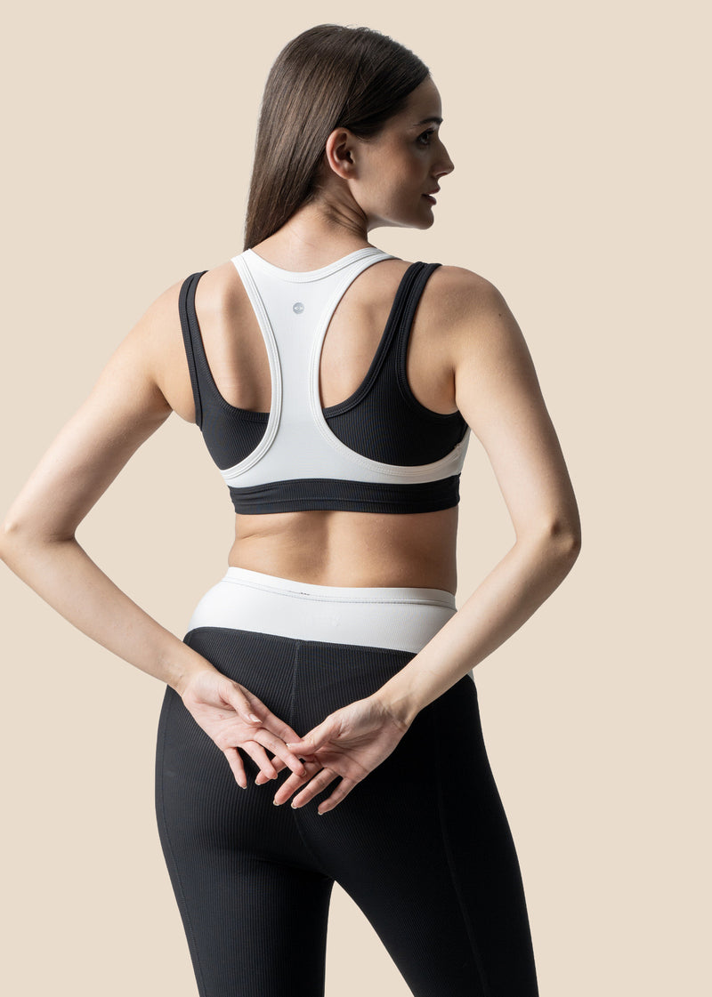 Strch Flex Double Up Sports Bra - Black