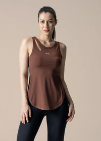 Women Flexible Fit Top - Brown - 1