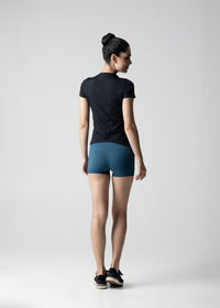 Women Side Tie Crop Top - Black - 4