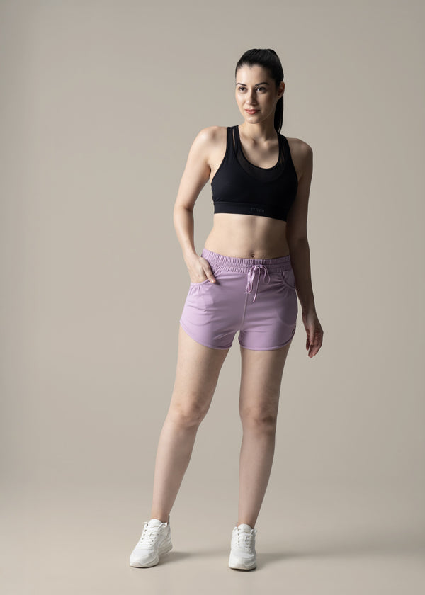 StrchFlex Fitted Shorts - Lavendar - 1