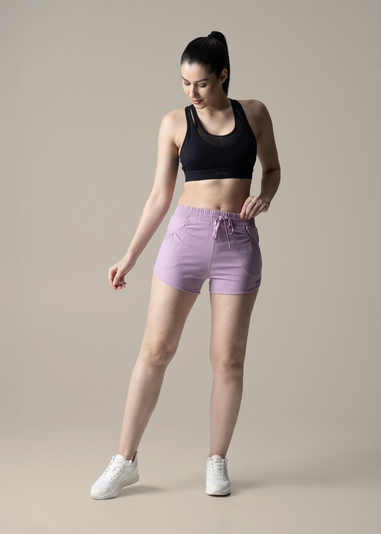 StrchFlex Fitted Shorts - Lavendar