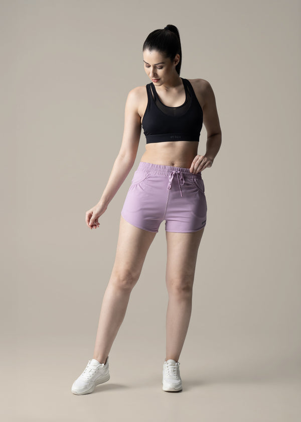 StrchFlex Fitted Shorts - Lavendar - 2