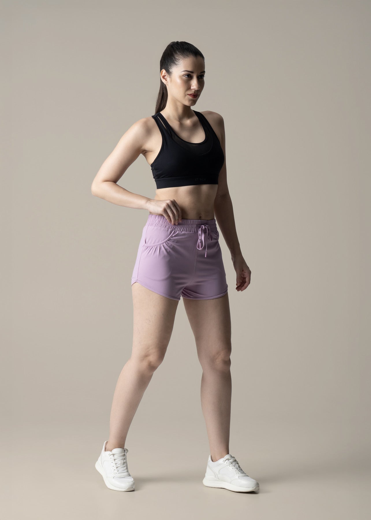 StrchFlex Fitted Shorts - Lavendar