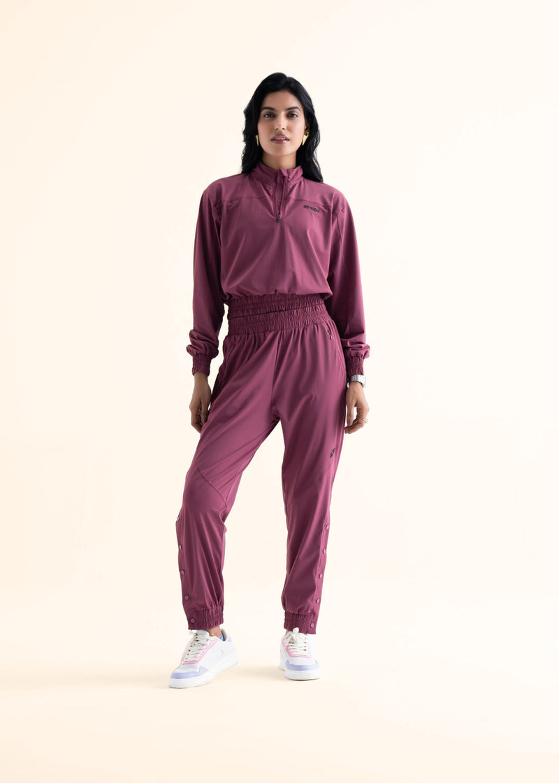 Play Core Snap Botton Track Pants - Hawthorn Rose