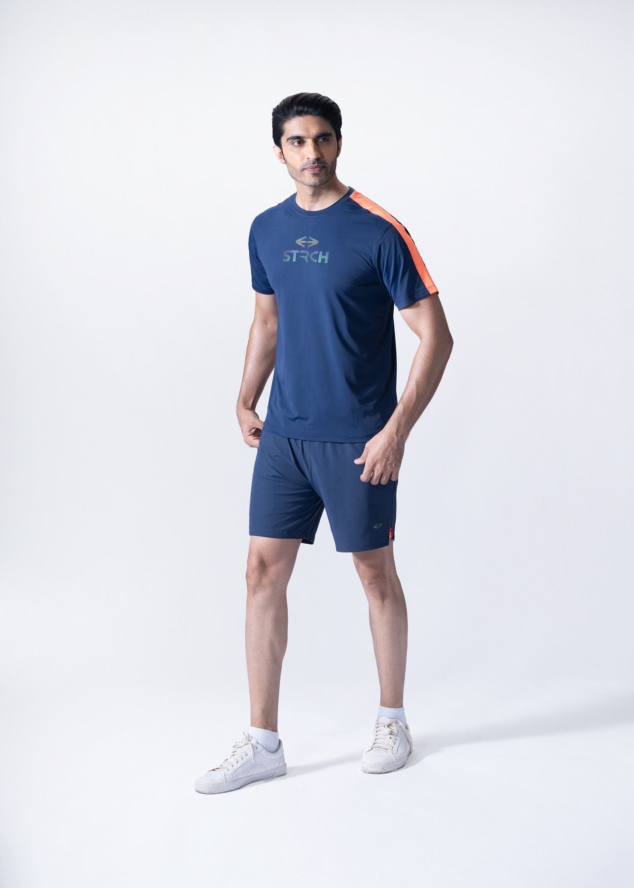 Men Active Gym Tee Navy Blue - 1
