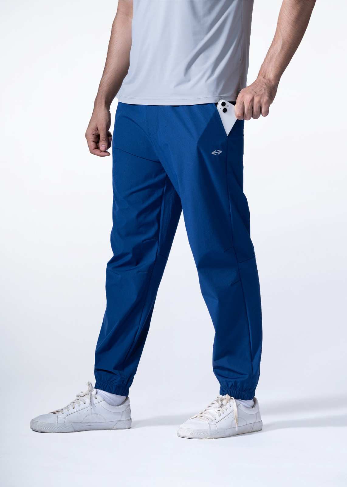 Men Athletic Active Joggers Navy Blue - 1