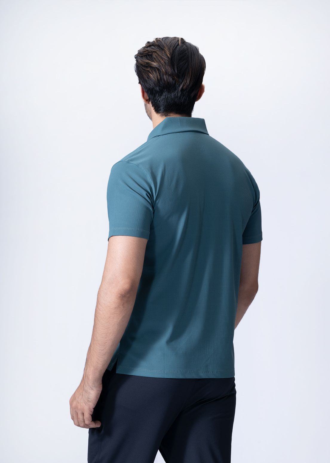 Men Active Polo Tshirt Teal Green - 3